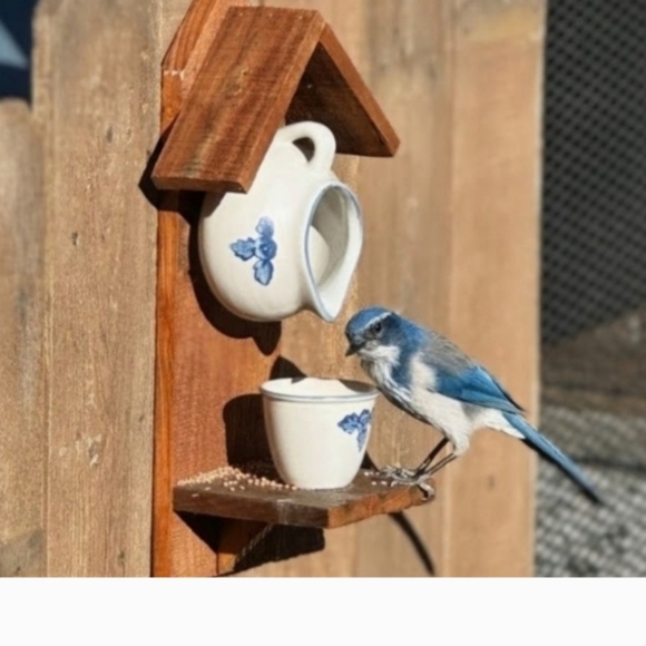 Rustic Wooden Bird Feeder Candy Apple - Picture 14 of 16